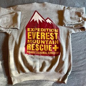 Disney Expedition Everest Sweatshirt Unisex Size Medium.